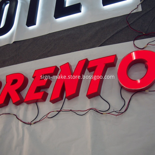 Illuminated Exterior Sign Halo Signage
